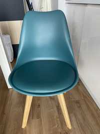 Krzesło 5x dębowe nogi zestaw krzeseł