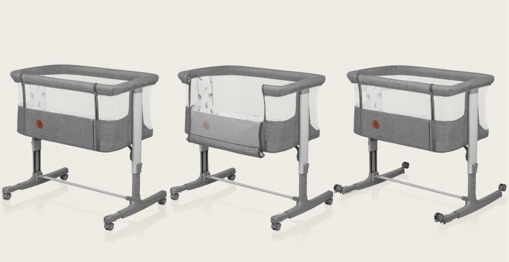 Łóżeczko dostawne dziecięce + kojec Lionelo Aurora + Otulacz bambusowy