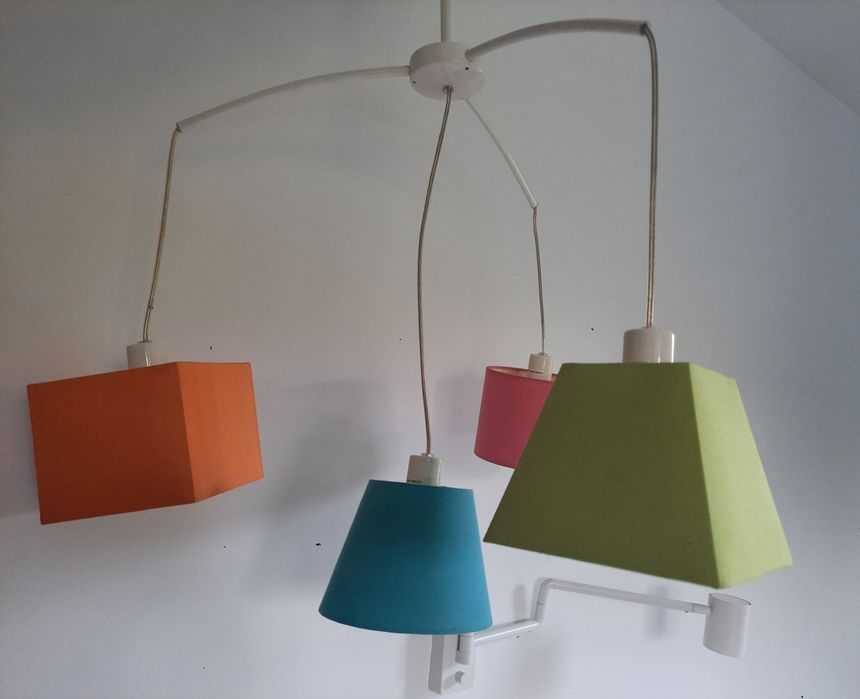 Żyrandol lampa wisząca dziecięca kolorowa