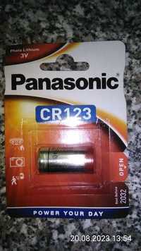 1x PANASONIC LITHIUM CR123 DL123  (blister) Foto