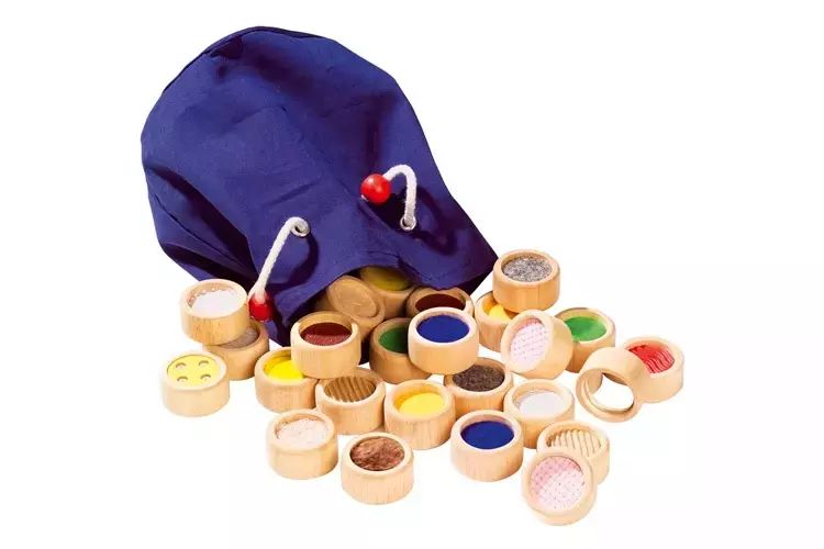 Memo dotykowe w woreczku. Goki