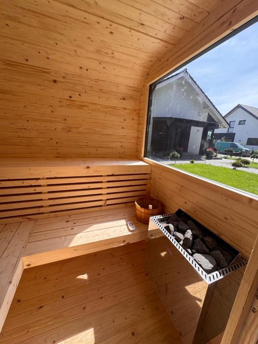 LAWA Sauna KWADRO COMBO z Prysznicem Producent SPA Szwedzkie drewno