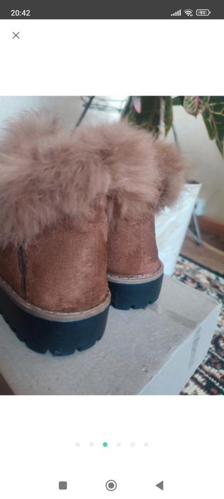 Ботінки осінь, гірчичного кольору.