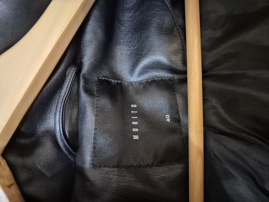 Kurtka zimowa puffer skórzana Mohito 40