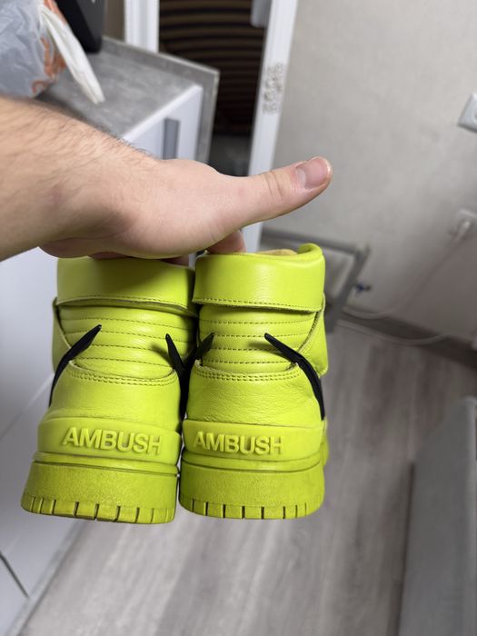 Оригинальные кроссовки Nike Dunk High AMBUSH Flash Lime