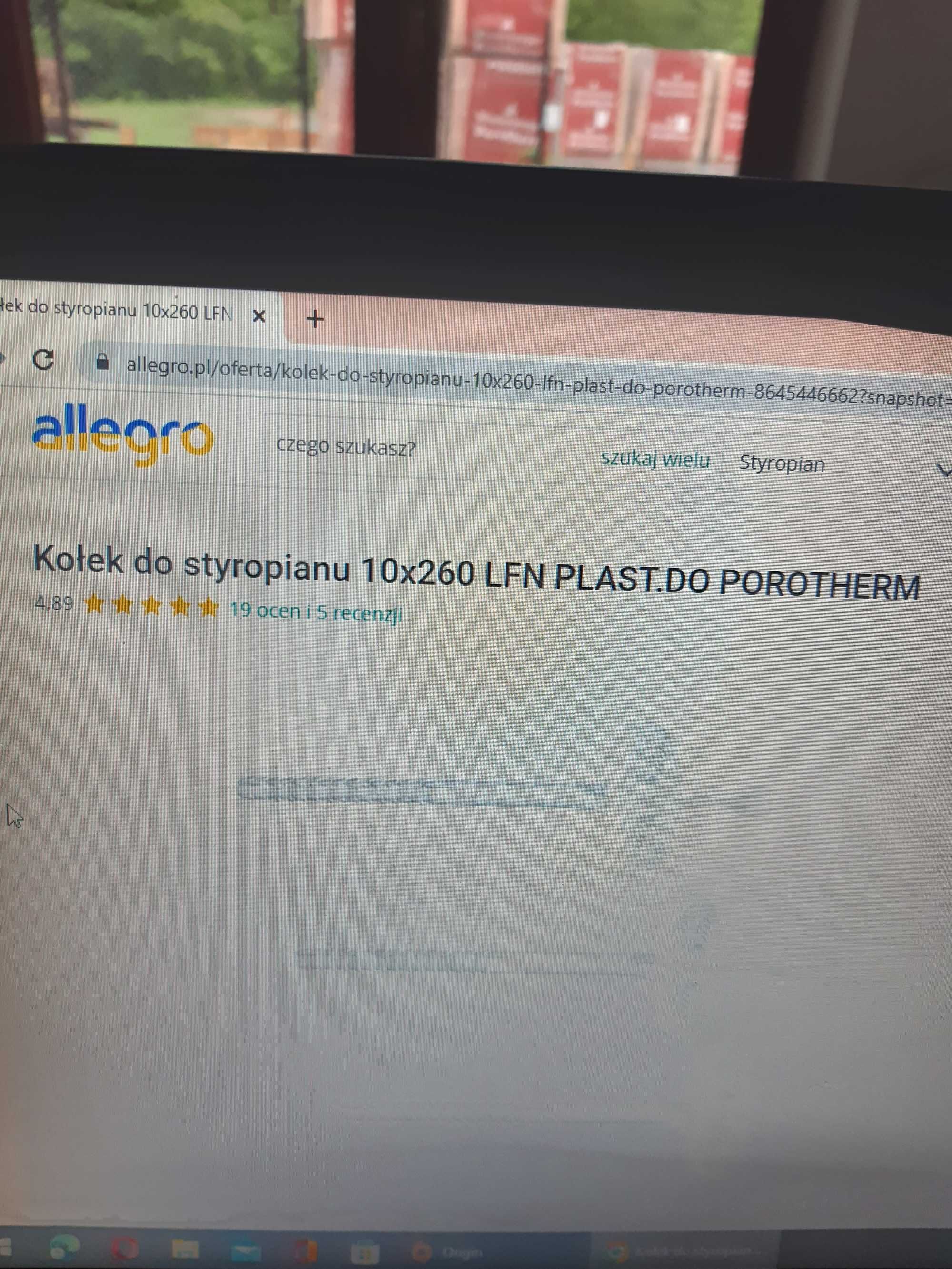 Kołek do Styropianu 10 260 LFN PLAST. do POROTHERM Wkręt-Met  KLIMAS