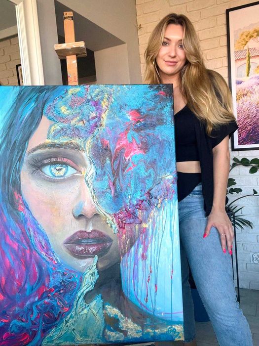 Na prezent/ Obraz na płótnie "La ves en mi" - 100 cm x 70 cm