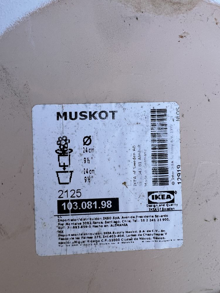 Muskot osłonki doniczki ceramiczne ikea duze 3 sztuki