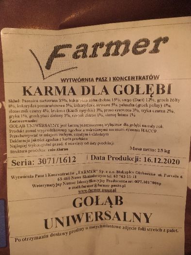 Karma dla gołębi  UNIWERSAL