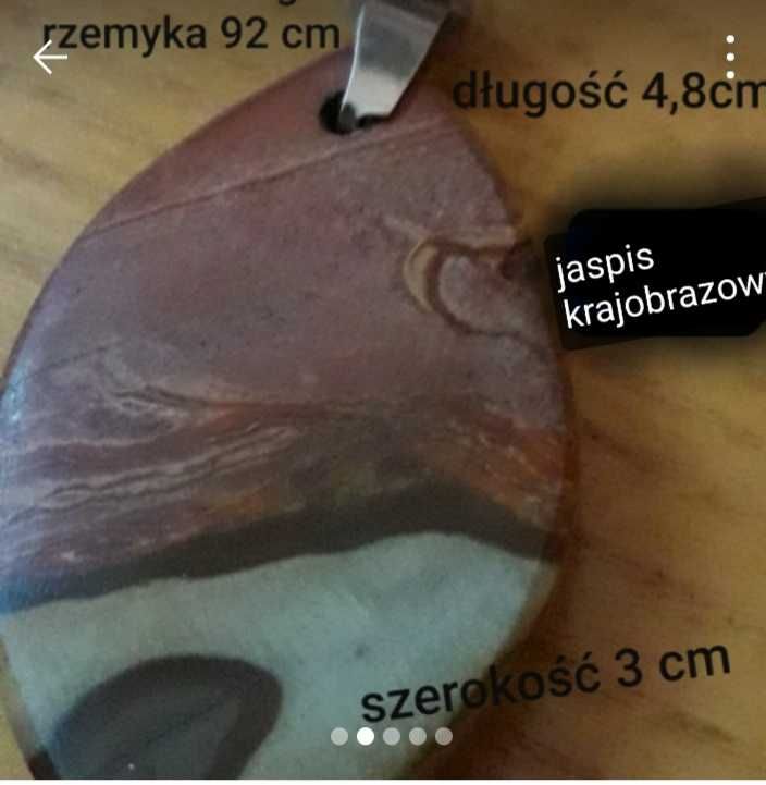 Wisiorek z jaspisu krajobrazowego