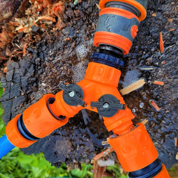 Rozdzielacz na wąż ogrodowy z 2 zaworami