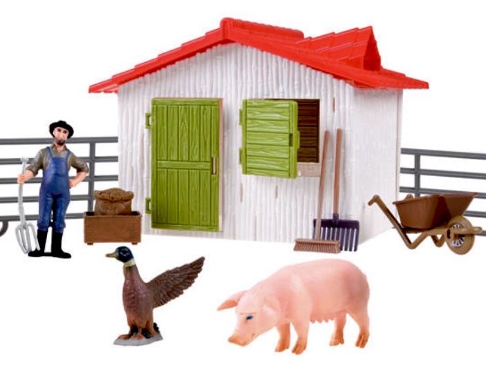 Zestaw Farma Stodoła Zwierzęta Zabawka Dla Dzieci Na Prezent *okazja*
