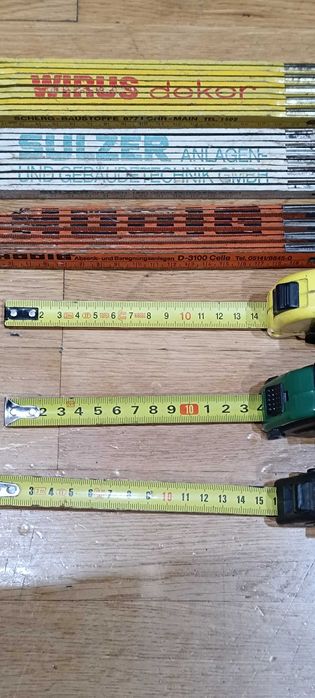 Metrówki zwijane i drewniane