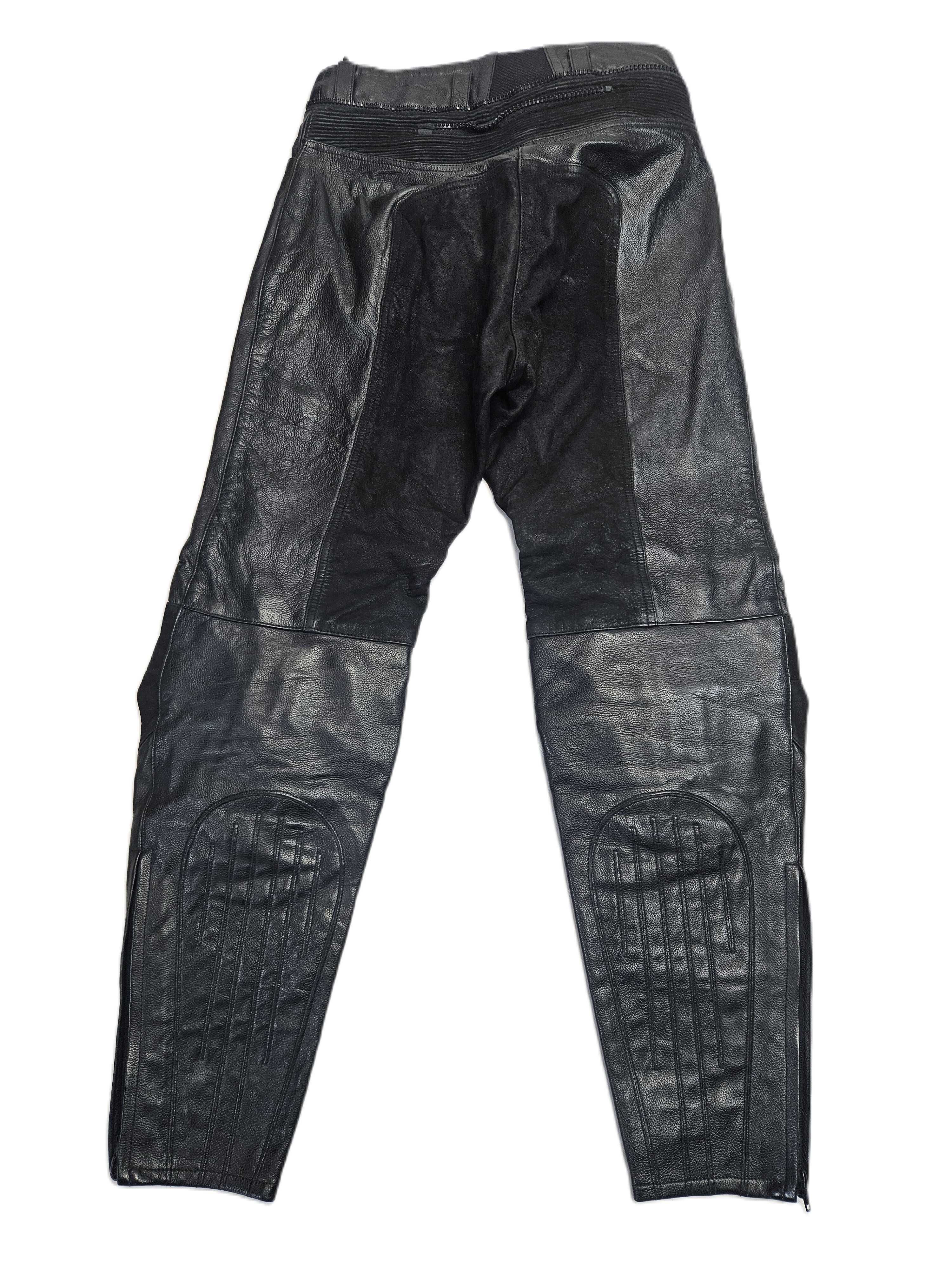Damskie spodnie motocyklowe skórzane POLO L pas 80cm (s258)