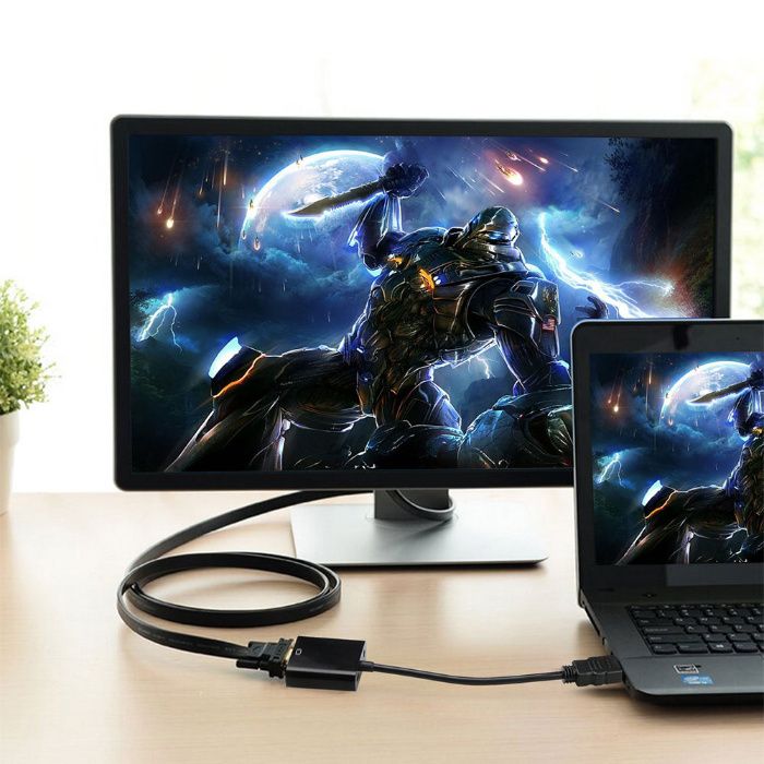 Konwerter Przejściówka HDMI na VGA Full HD - Monitor -Konsola -Laptop