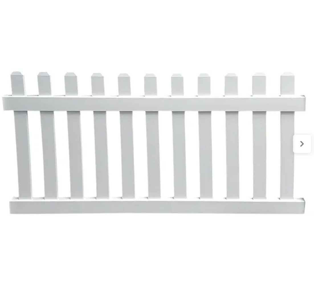 Cerca de PVC branca para exterior (5 cercas + 1 porta + postes)