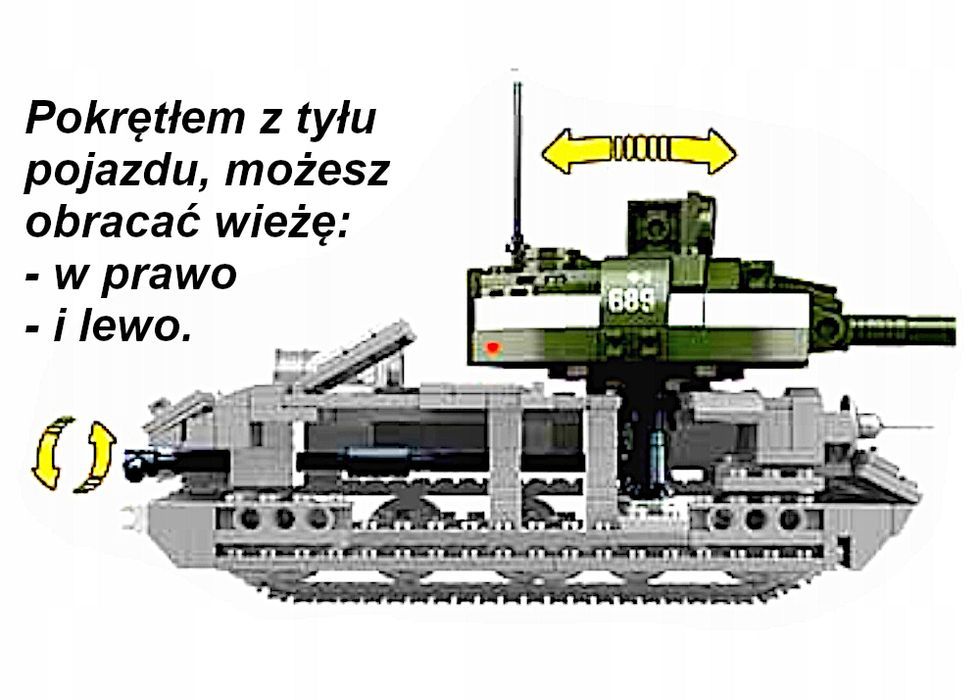 Klocki Wojsko Czołg T34/85 / SU-100 Rudy 102 687el