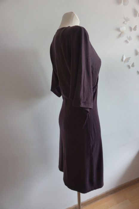 Fioletowa sukienka jesień zima S M