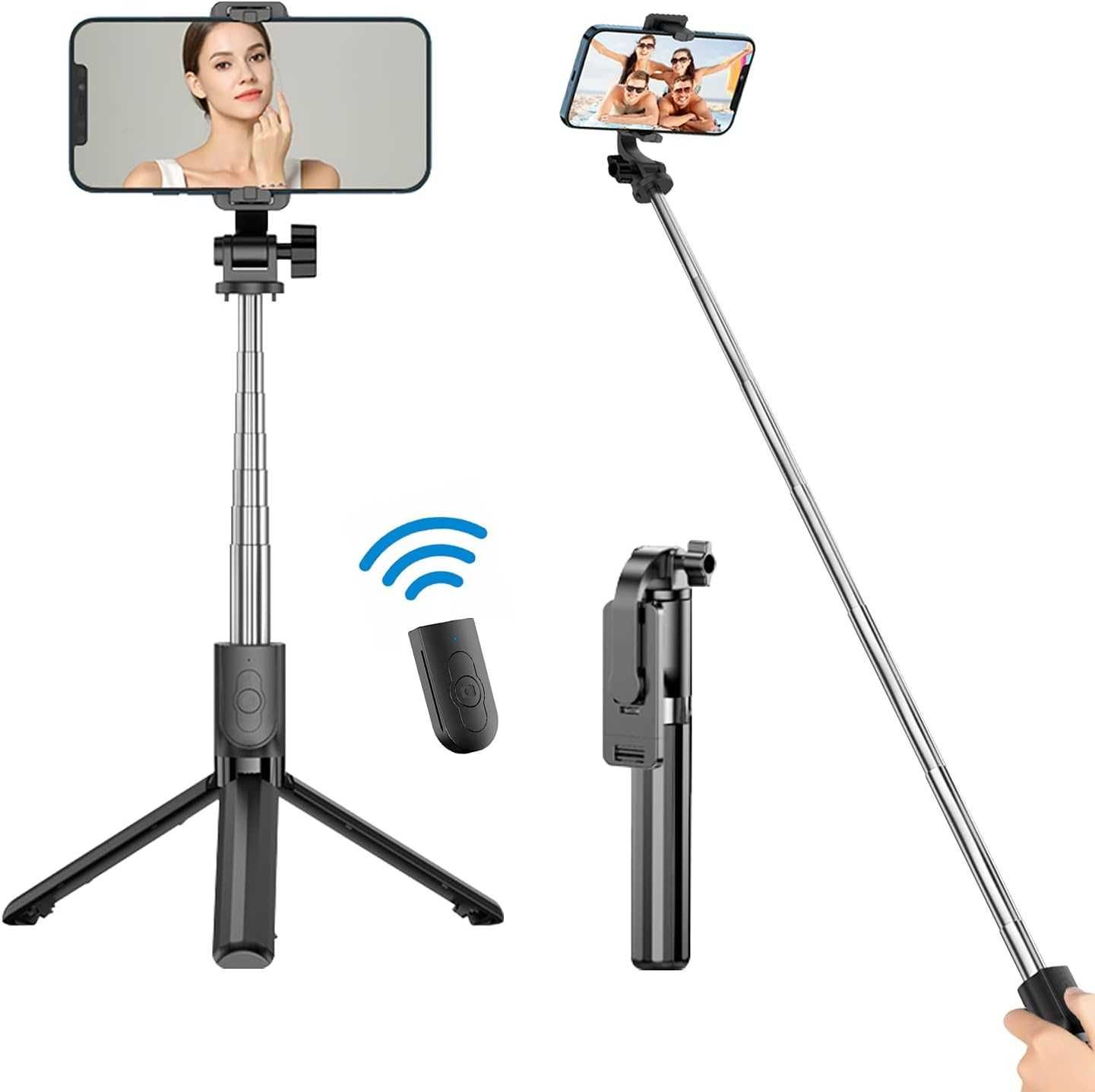 GRIFEMA GB1003 Selfie Stick kijek Bluetooth Statyw tripod 3w1 obrotowy