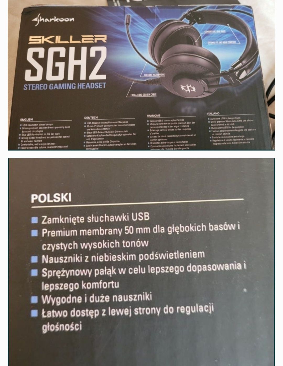 Słuchawki Sharkoon skiller sgh2
