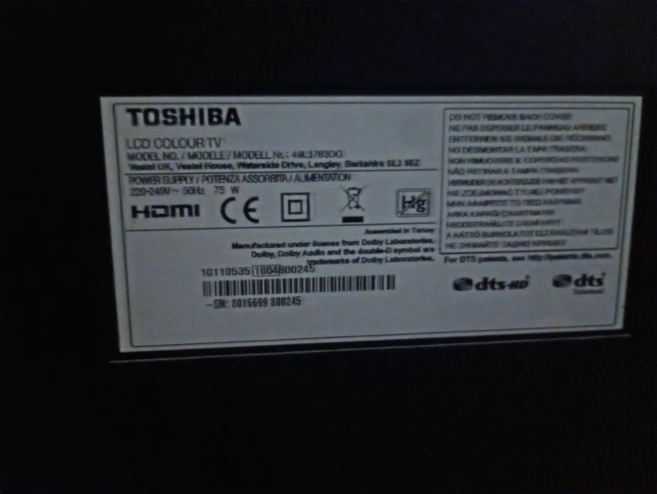Toshiba 49L3763dg z pilotem.
Toshiba 49L3763dg z pilotem.
S
