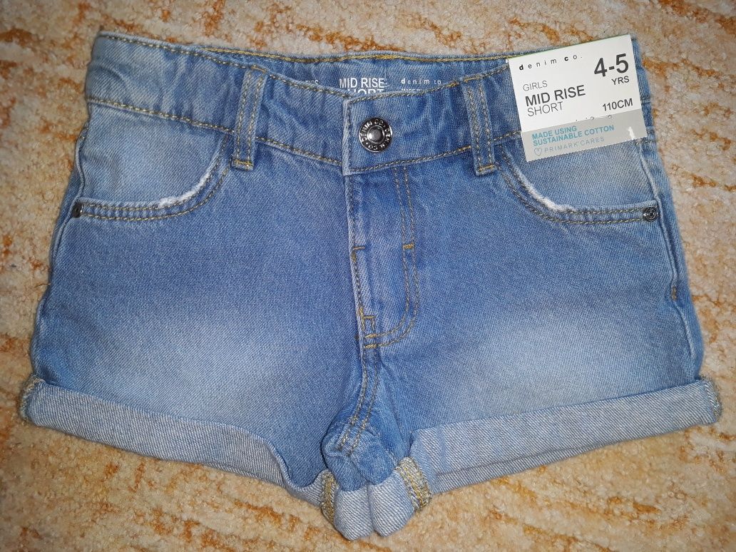 Spodenki dziewczęce jeans Nowe 110