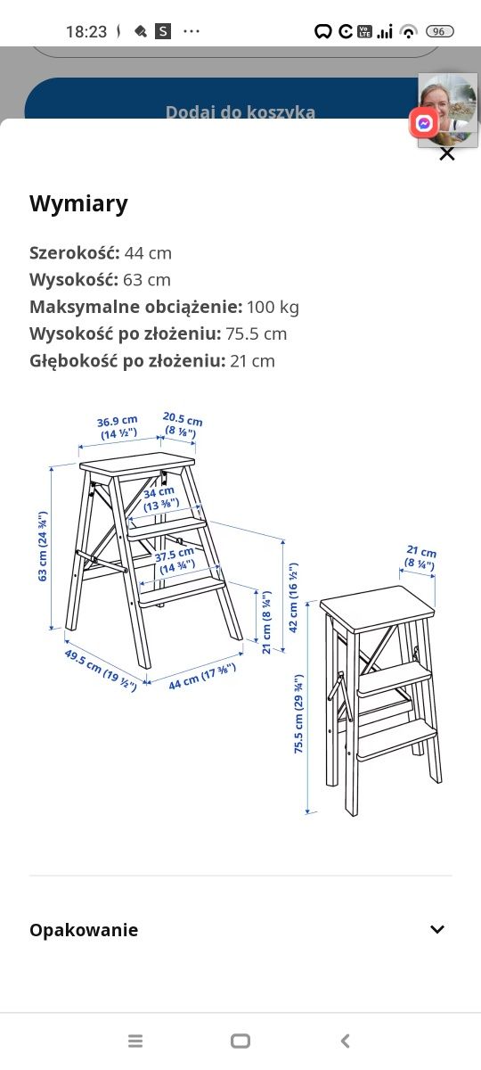 Schodki Ikea, 3 stopnie