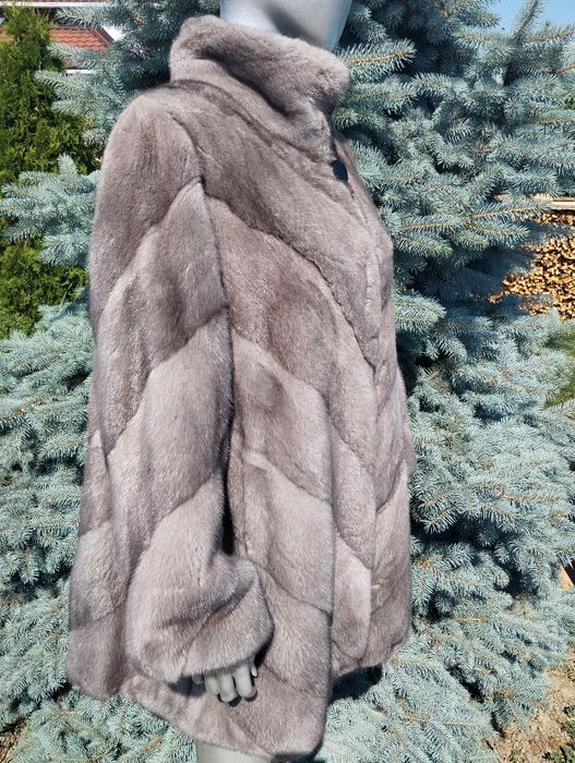 Ог 125! Італійська норкова шуба сіра норка,голуба норка  50-52-54