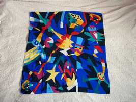 шелковый платок абстракция шов роуль винтаж