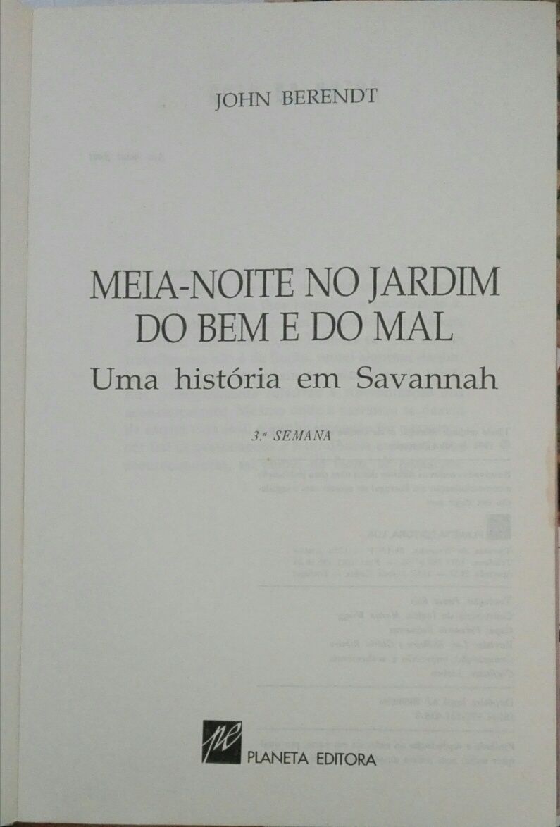 Livro - Meia Noite no Jardim do Bem e do Mal