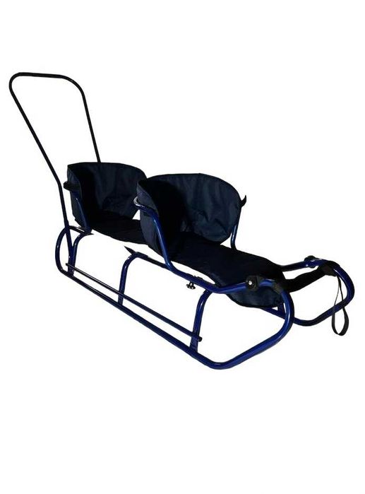 Polskie Sanki z pchaczem Bliźniak dwuosobowe,  Wytrzymałe 130kg!