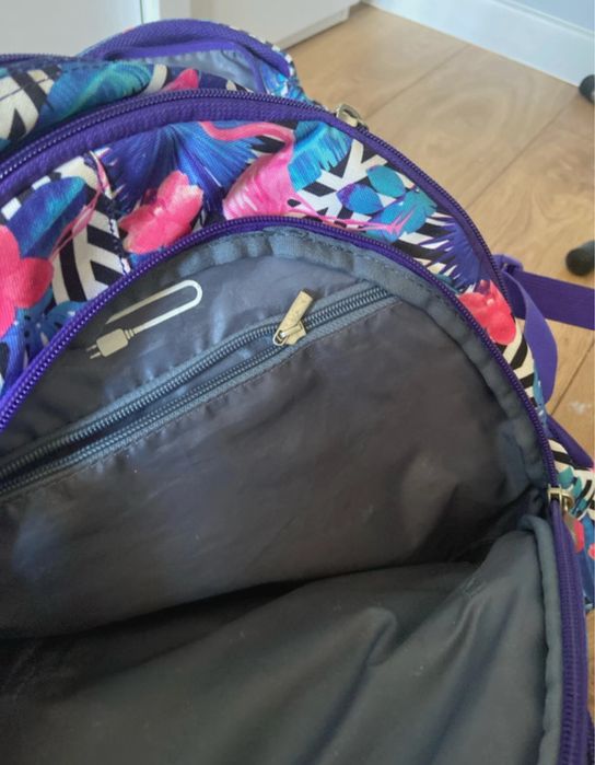 Plecak szkolny z usztywnianymi plecami we flamingi st.right tornister