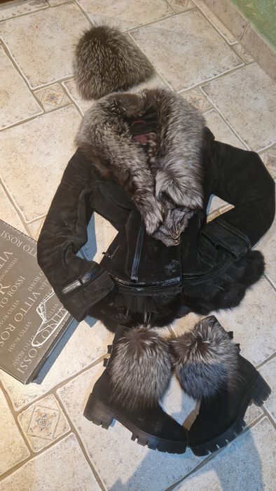 Чорнобурка, дублянка, ботінки VITTO ROSSI, хутрова шапка 3 в 1