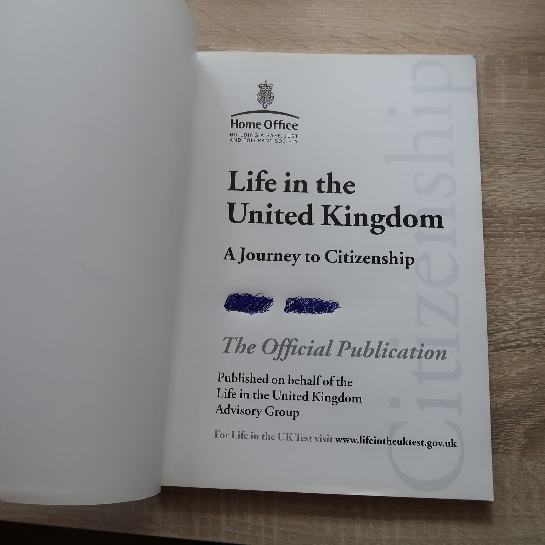 Książka: "Life in the United Kingdom. A journey to Citizenship"