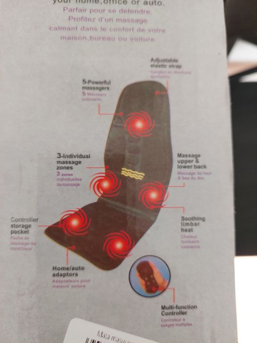 Mata do masażu pleców na fotel  Robotiv cushion