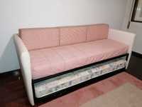 Cama de solteiro com cama extra, estilo sofá