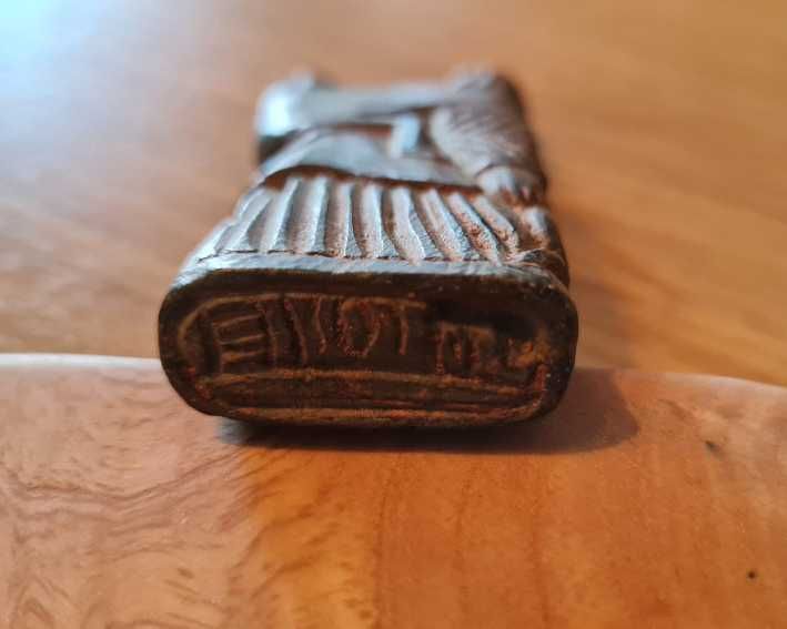 Escultura em pedra etíope, com selo