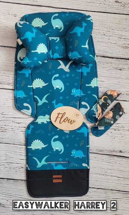 FLOW Easywalker Harvey 2 wkładka do wózka dwustronna wzory dodatki
