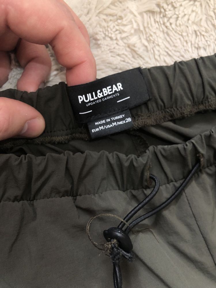 Pull&Bear (S/M) Cargo Pants женские брюки карго штаны на утяжках хаки