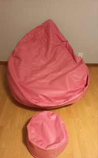 pufa / fotel dla dzieci różowa