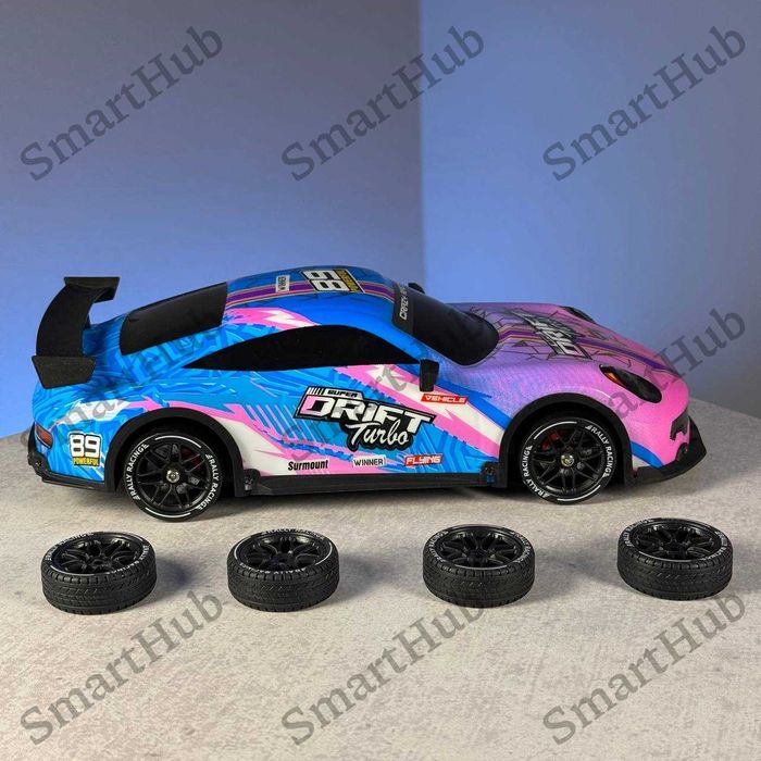 Машинка для дрифту на радіокеруванні Porsche Neon. Дрифт машинка Рожев
