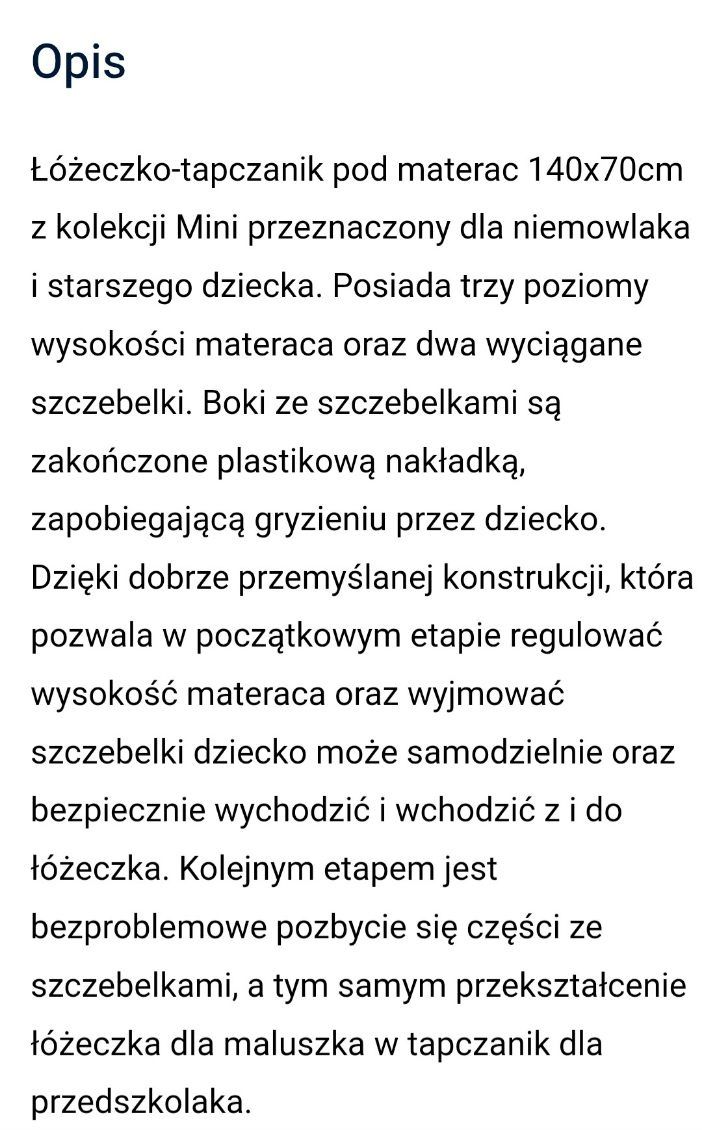 Łóżeczko/tapczanik dzieciecy