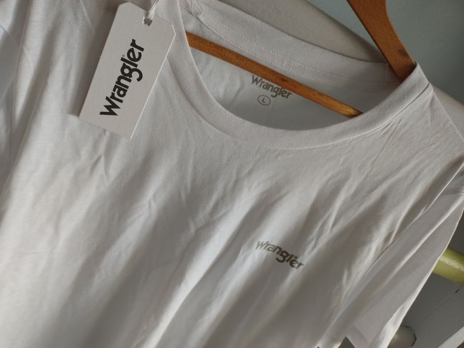 Męska biała koszulka Wrangler rozm L