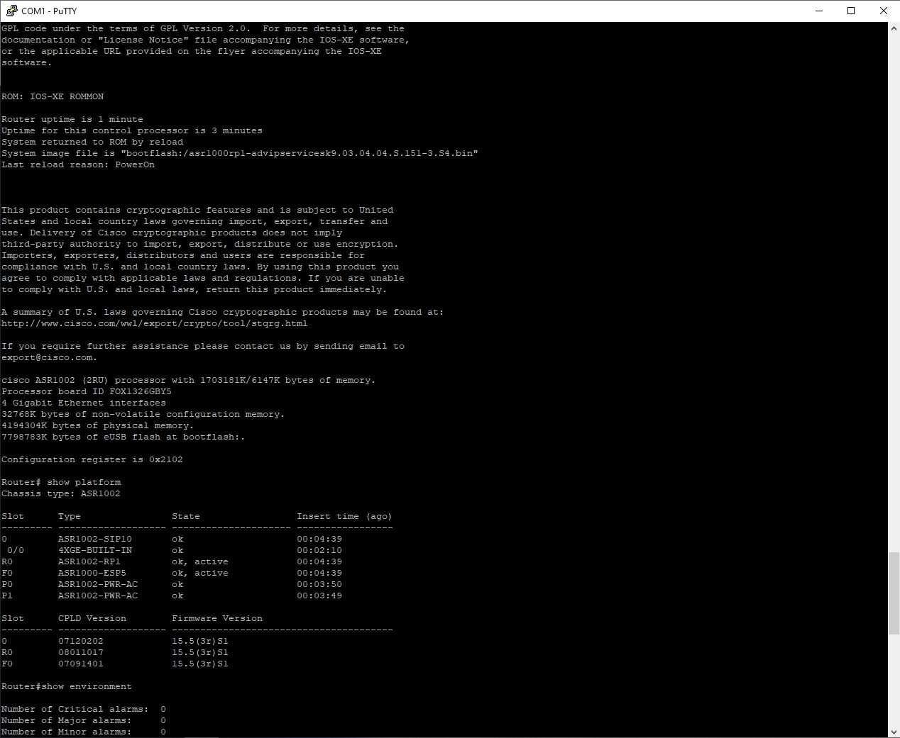 Маршрутизатор Cisco ASR1002-ESP5 Processor(Advipservicesk9) нал/безнал
