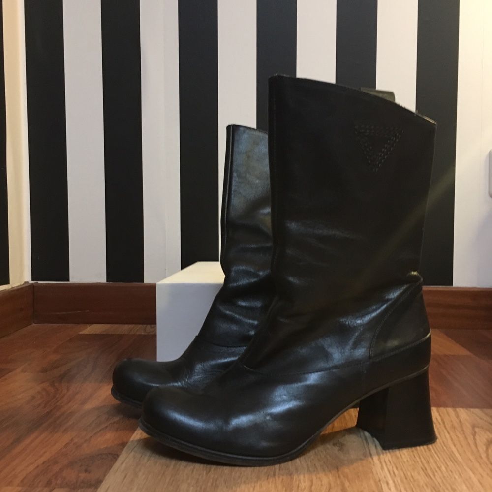 Botas Chocolate Negro em pele 38