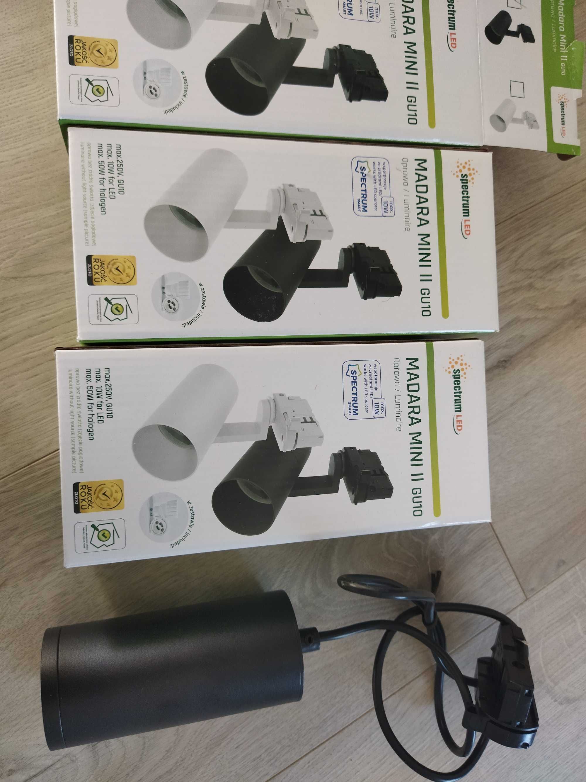 Reflektor ZWIS LED NA Szynoprzewód 3- Fazowy GU10 Madara 3 sztuki