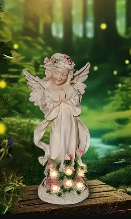 Anioł solarny figura znicz aniołek 28 cm