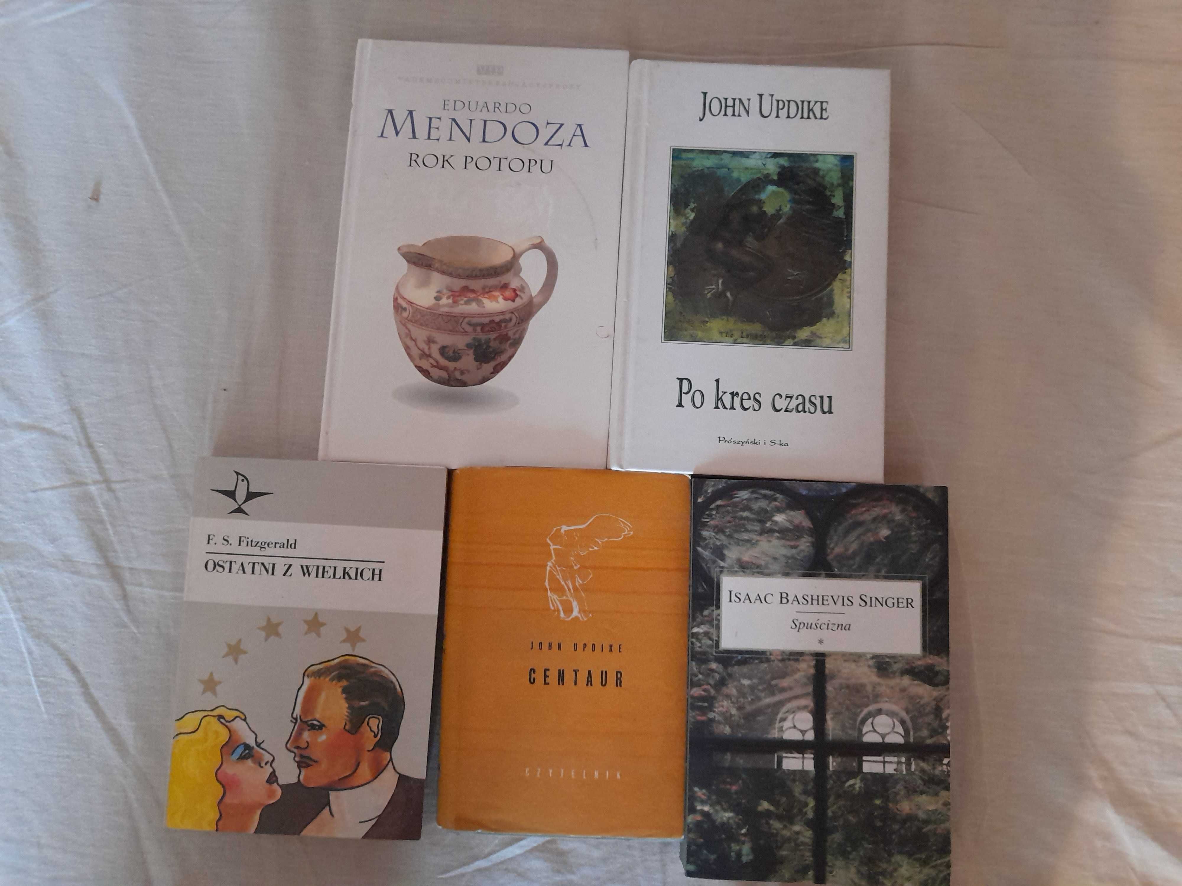 Zestaw 5 książek: Updike, Singer, Fitzgerald, Mendoza