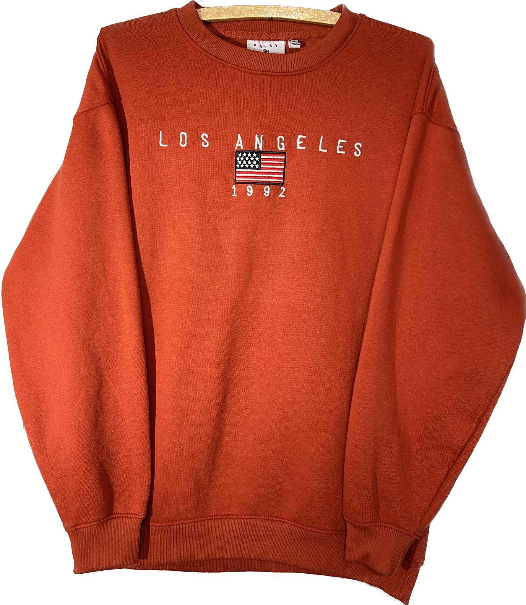 Bluza pomarańczowo, czerwona Daisy Street, Los Angeles, rozmiar S