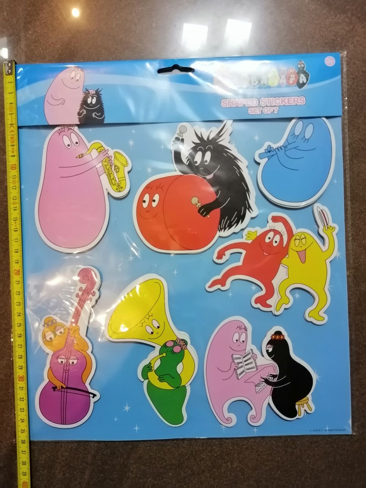 NOWE DUŻE naklejki BARBAPAPA i rodzinka 3D ozdoba pokoju